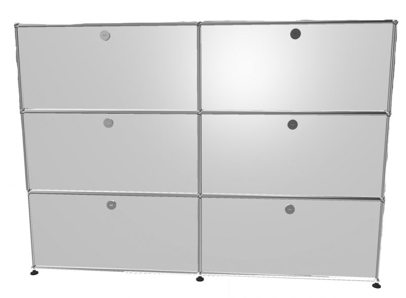 USM Haller Highboard 6 Klappen Reinweiß - FAST DELIVERY